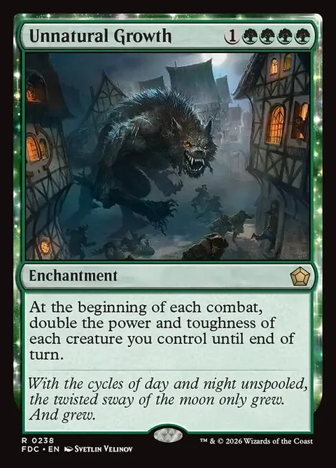 Unnatural Growth, card 238 from Foundations Commander