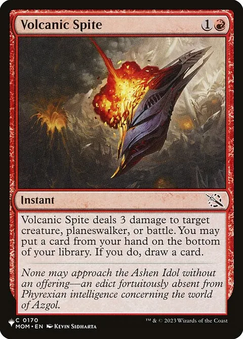 Volcanic Spite, card MOM-170 from The List