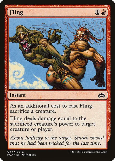 Fling, carte 44 de Planechase Anthology