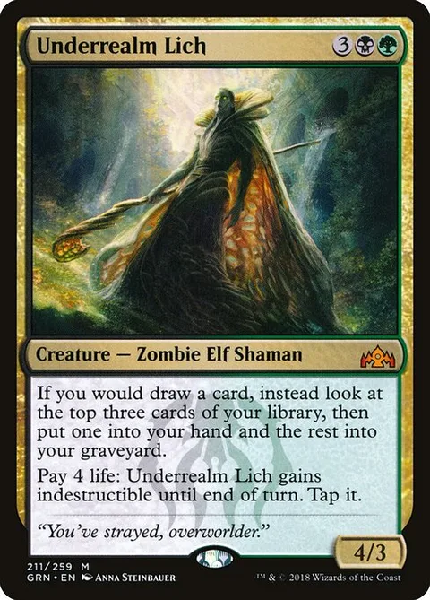 Underrealm Lich, carte 211 de Guilds of Ravnica