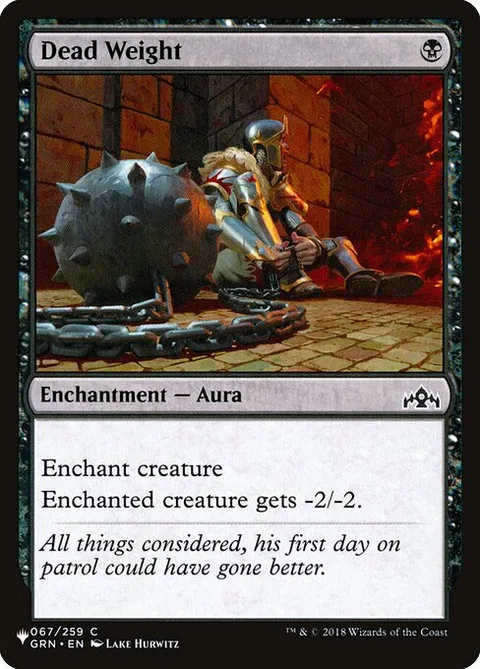 Dead Weight, card GRN-67 from The List