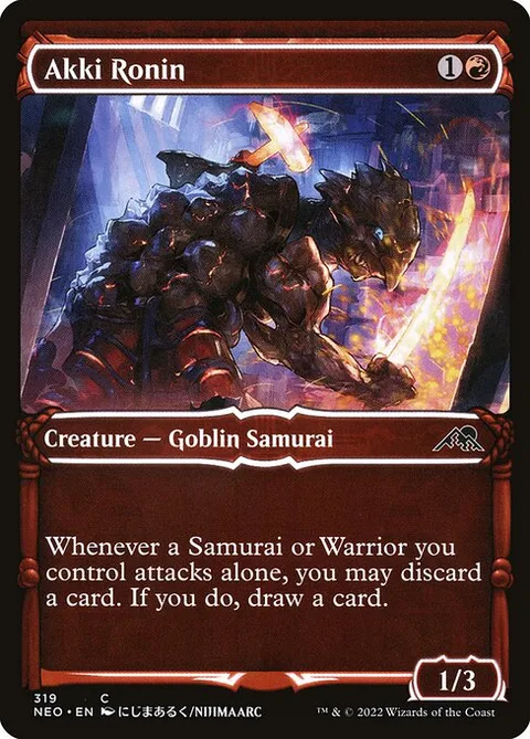 Akki Ronin, card 319 from Kamigawa: Neon Dynasty
