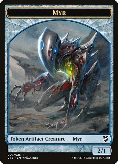 Myr, card 7 from Commander 2018 Tokens