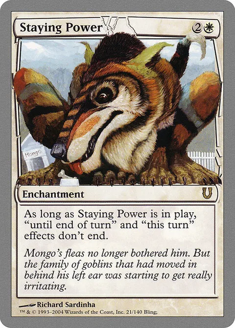 Staying Power, card 21 from Unhinged