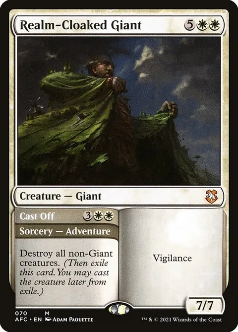 Realm-Cloaked Giant // Cast Off, carte 70 de Forgotten Realms Commander