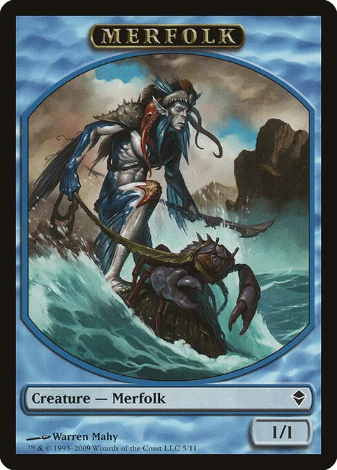 Merfolk, card 5 from Zendikar Tokens
