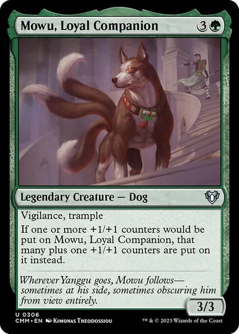Mowu, Loyal Companion, card 306 from Commander Masters