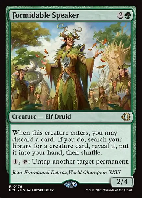 Formidable Speaker, card 176p from Lorwyn Eclipsed Promos