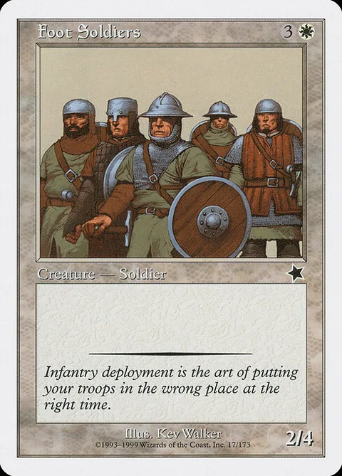 Foot Soldiers, card 17 from Starter 1999