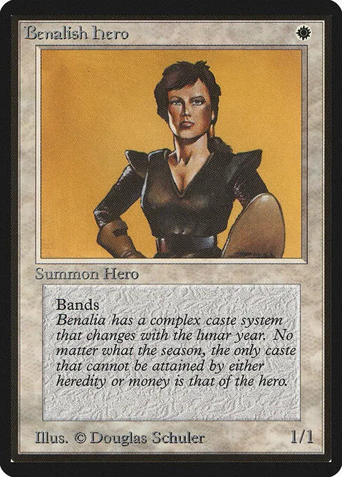 Benalish Hero, card 4 from Limited Edition Beta