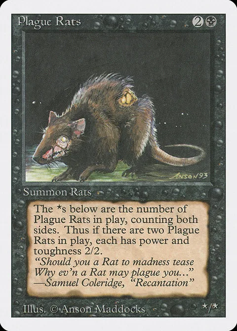 Plague Rats, card 123 from Revised Edition