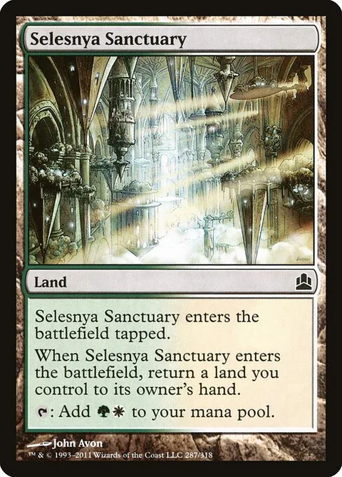 Selesnya Sanctuary, card 287 from Commander 2011