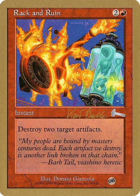 Rack and Ruin, card kb89sb from World Championship Decks 1999