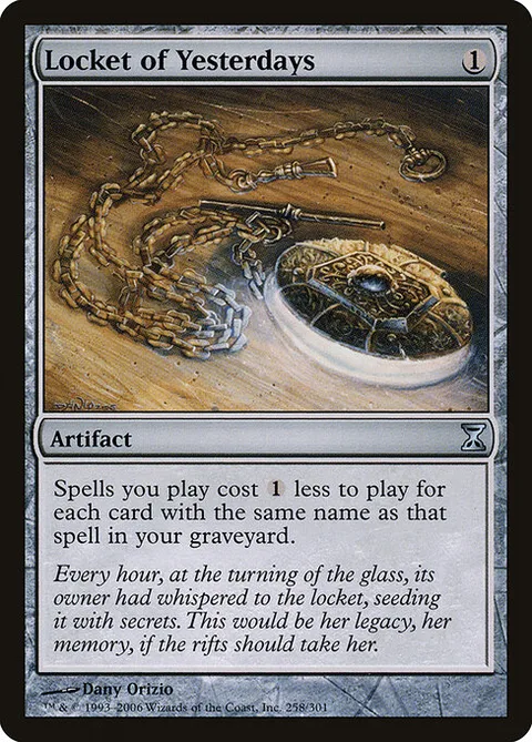 Locket of Yesterdays, card 258 from Time Spiral