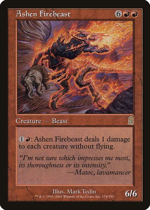 Ashen Firebeast, carte 174 de Odyssey