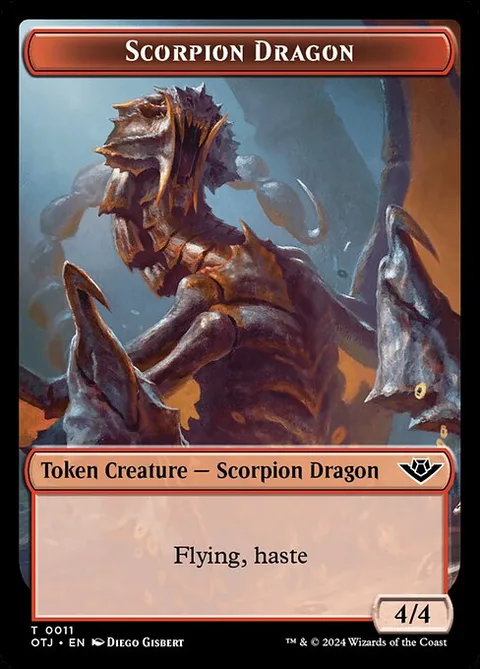 Scorpion Dragon, carte 11 de Outlaws of Thunder Junction Tokens