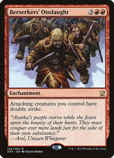 Berserkers' Onslaught, carte 130 de Dragons of Tarkir