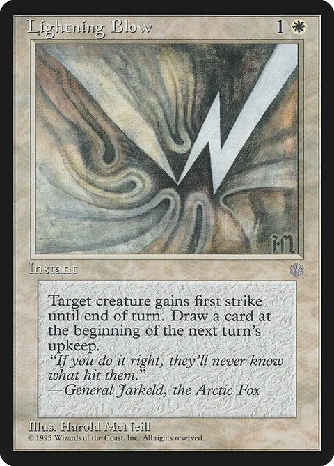 Lightning Blow, card 42 from Ice Age