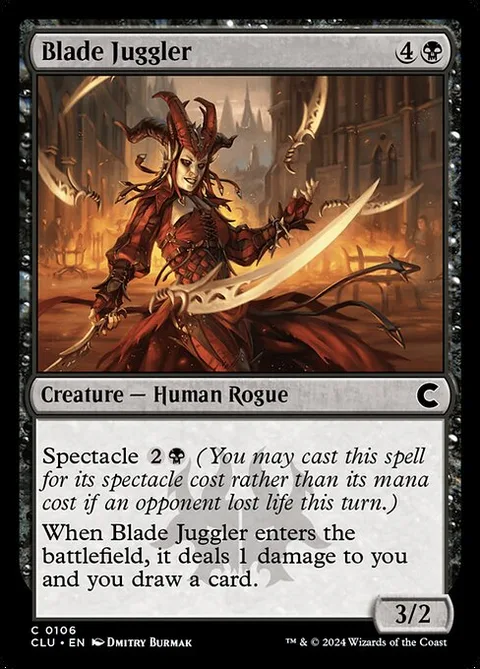 Blade Juggler, card 106 from Ravnica: Clue Edition