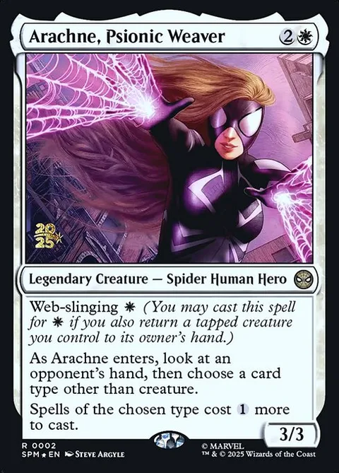 Arachne, Psionic Weaver, card 2s from Marvel's Spider-Man Promos