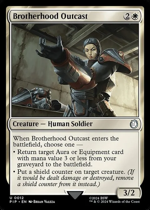 Brotherhood Outcast, card 12 from Fallout