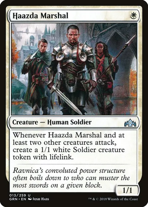 Haazda Marshal, card 13 from Guilds of Ravnica