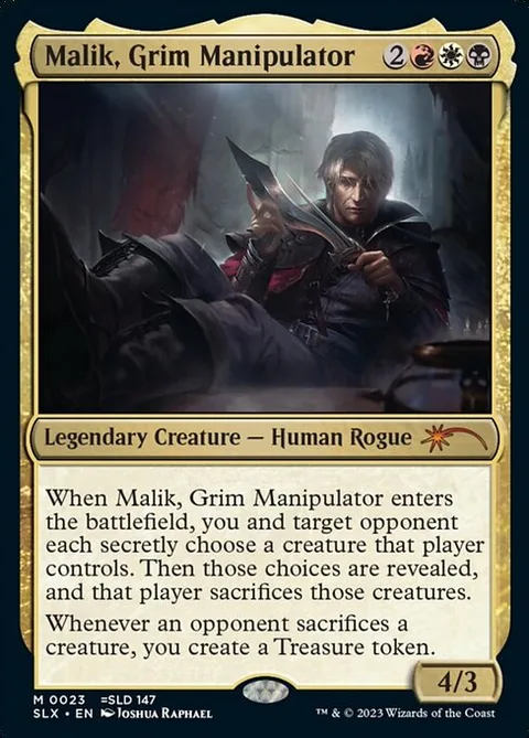 Malik, Grim Manipulator, card 23 from Universes Within