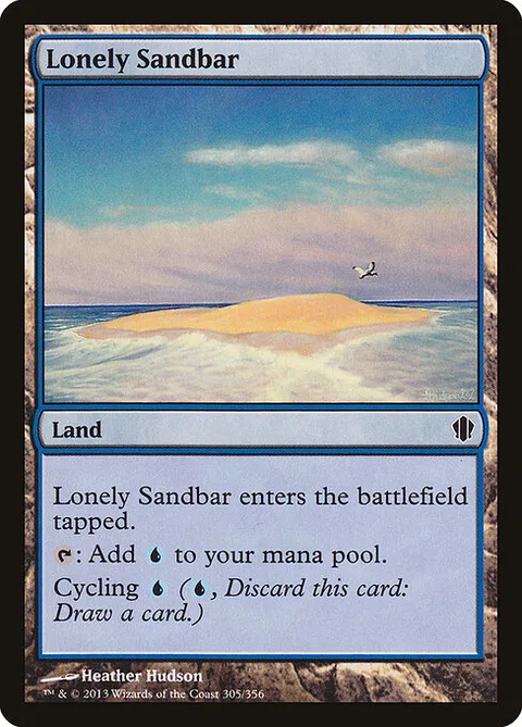Lonely Sandbar, card 305 from Commander 2013