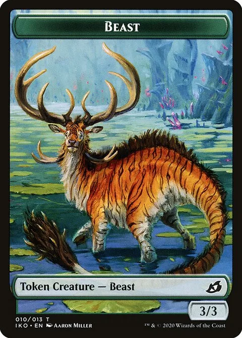 Beast, card 10 from Ikoria: Lair of Behemoths Tokens