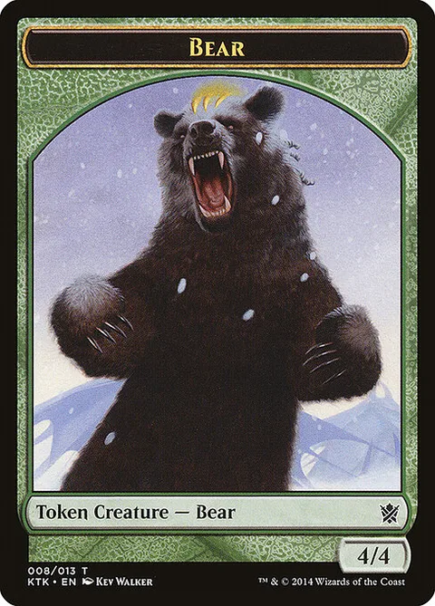 Bear, carte 8 de Khans of Tarkir Tokens