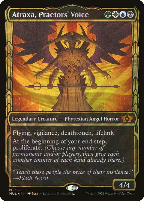 Atraxa, Praetors' Voice, card 163 from Multiverse Legends