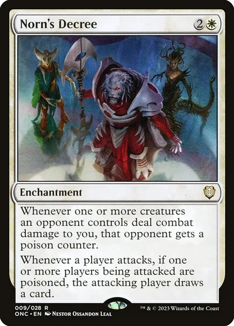 Norn's Decree, card 9 from Phyrexia: All Will Be One Commander