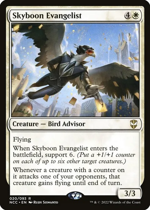 Skyboon Evangelist, carte 20p de New Capenna Commander Promos