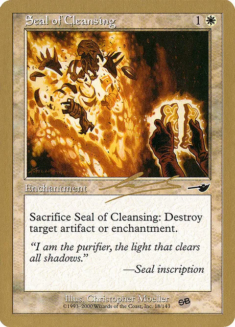 Seal of Cleansing, card nl18sb from World Championship Decks 2000