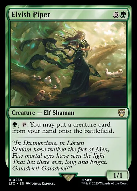 Elvish Piper, card 239 from Tales of Middle-earth Commander