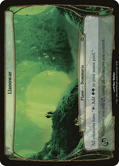 Llanowar, card 22 from Planechase Planes