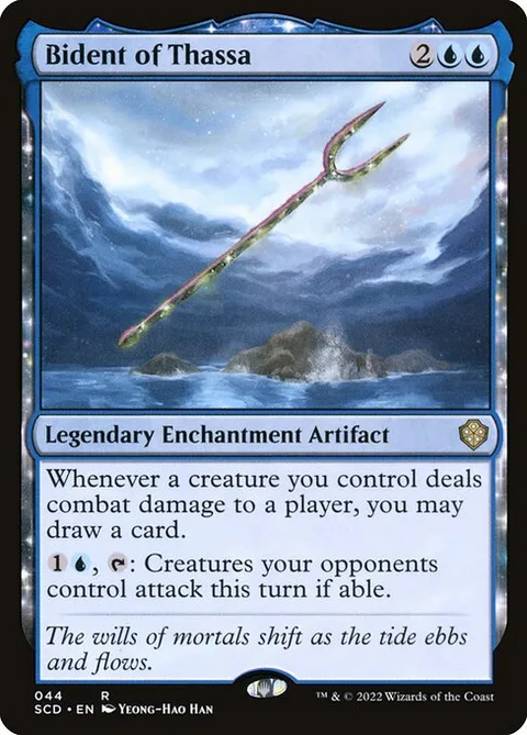 Bident of Thassa, card 44 from Starter Commander Decks