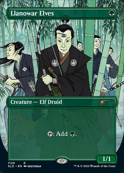 Llanowar Elves, card 1129 from Secret Lair Drop