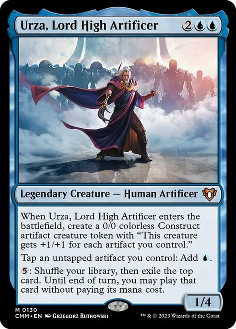 Urza, Lord High Artificer, carte 130 de Commander Masters
