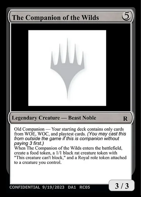 The Companion of the Wilds, carte RC05b de Unknown Event