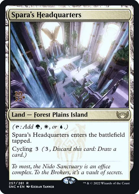 Spara's Headquarters, card 257s from Streets of New Capenna Promos