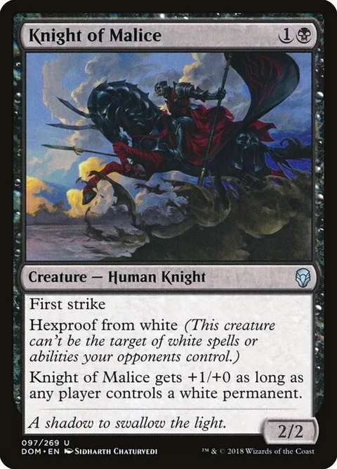Knight of Malice, card 97 from Dominaria