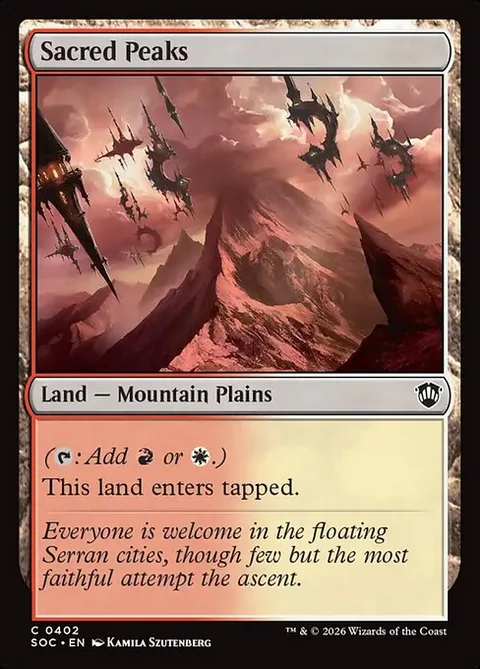 Sacred Peaks, carte 402 de Secrets of Strixhaven Commander
