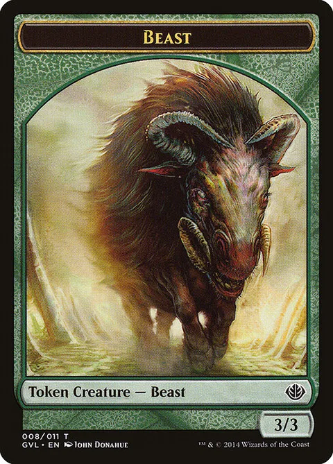 Beast, carte 8 de Duel Decks Anthology: Garruk vs. Liliana Tokens