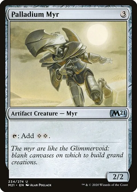 Palladium Myr, card 234 from Core Set 2021