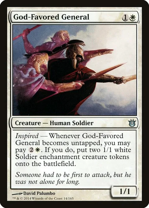 God-Favored General, card 14 from Born of the Gods