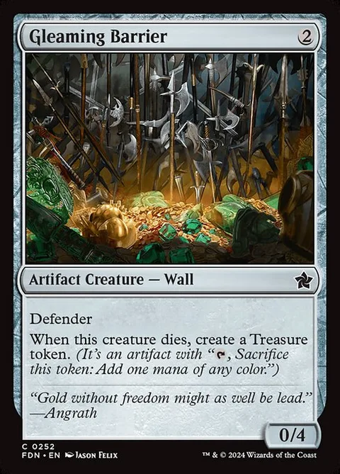 Gleaming Barrier, card 252 from Foundations