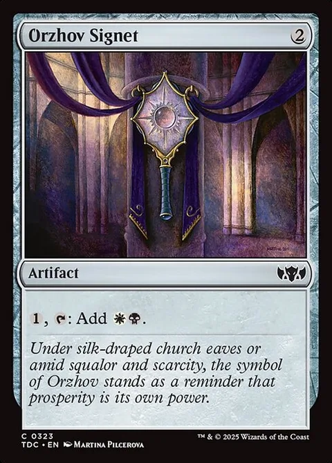 Orzhov Signet, carte 323 de Tarkir: Dragonstorm Commander