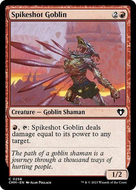 Spikeshot Goblin, card 256 from Commander Masters