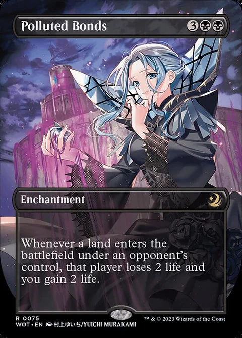 Polluted Bonds, card 75 from Wilds of Eldraine: Enchanting Tales